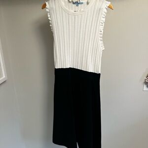 ANTONIO MELANI Black and White Midi Dress